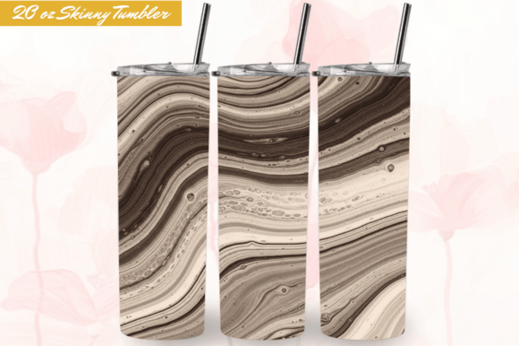 Abstract Fluid Art 20oz Tumbler Wrap PNG