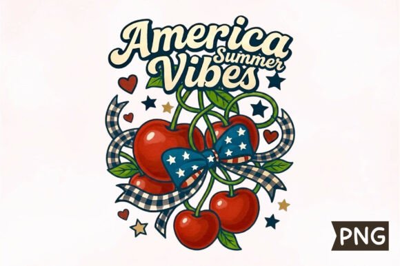 America Summer Vibes Cherry PNG: A Versatile Design for Creative Projects