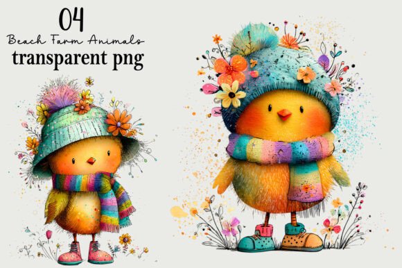 Beach Farm Animals PNG Clipart: A Creative Resource for Designers and Makers