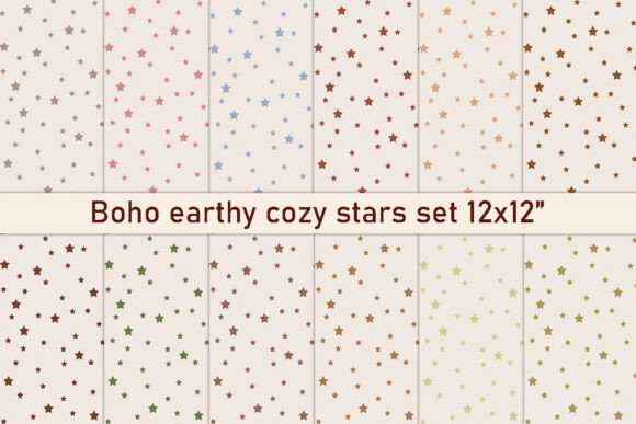 Boho Earthy Cozy Stars Set