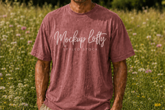 Comfort Colors 1717 Yam T-shirt Mockup