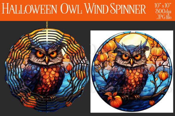 Creating Custom Halloween Wind Spinners with the Halloween Owl Wind Spinner Round, W18