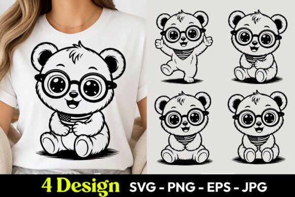 Cute Nerd Panda SVG PNG: A Versatile Asset for Creative and Professional Workflows