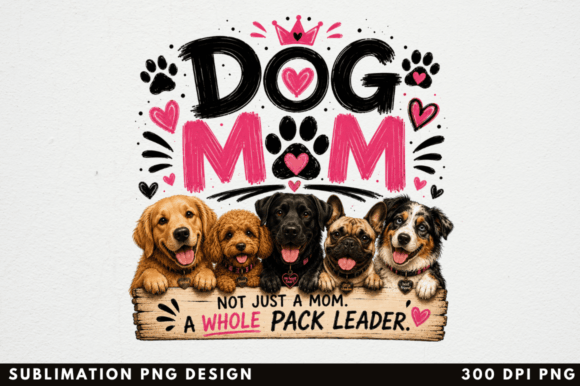 Dog Mom PNG T-shirt Design