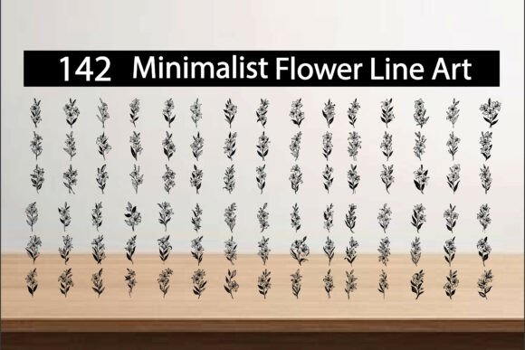 Elegant Floral Line Art