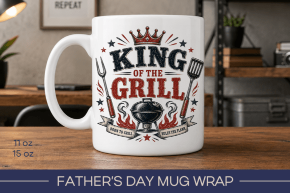 Fathers Day Mug Wrap King of the Grill