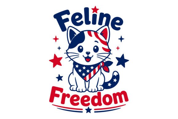 Feline Freedom Patriotic Cat 4th of July: A Versatile Digital Asset for Creative Expression