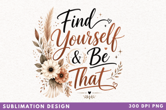 Find Yourself and Be That PNG, Boho PNG: A Creative Tool for Self-Expression and Business Growth