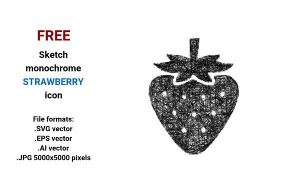 FREE Sketch Strawberry Icon: Simple, Scalable, and Ready for Real Projects