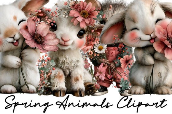 Free Spring Bunny Animals Clipart: A Versatile Digital Resource for Creative Professionals and Educators