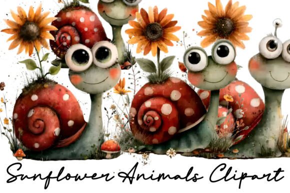 Free Sunflower Animals Clipart PNG