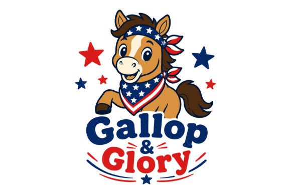Gallop and Glory Patriotic Horse
