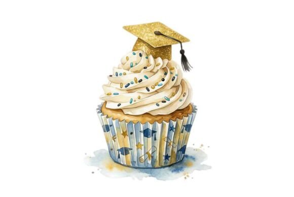 Graduation Cupcake with Cream Frosting: A Celebration of Achievement