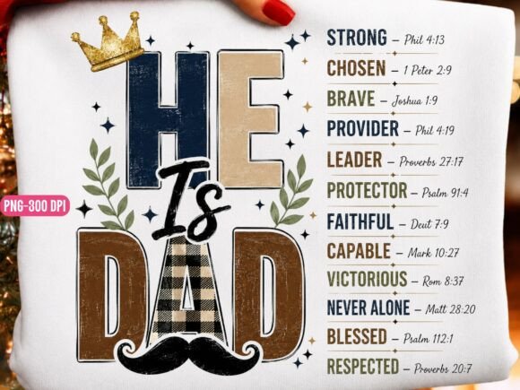 He Is Dad PNG: Faith-Based Design Meets Modern Creative Demand