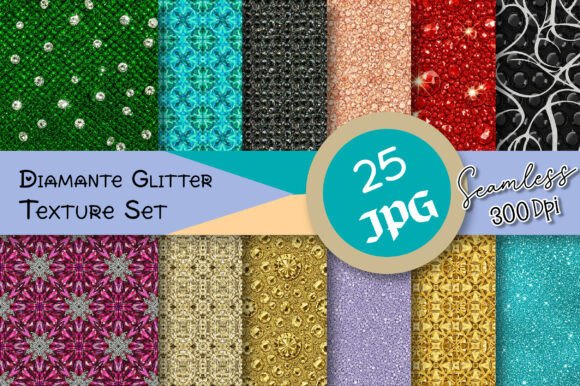 Immerse Your Designs in a World of Sparkles with Diamante Glitter Texture Set