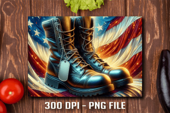 Patriotic Leather Boots Cutting Board