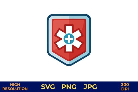 Red Cross Shield Vector for Medical: A Versatile Design for Emergency Aid and Branding