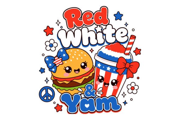 Red White and Yum Patriotic Burger Drink: A Versatile, High-Quality Design Resource for Creative Celebrations