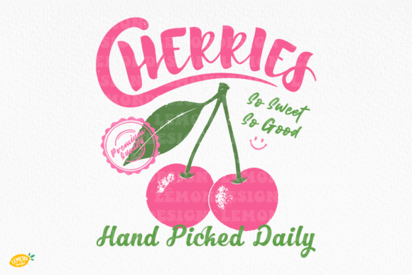Retro Fruit Summer Cherries PNG: Your Go-To Transparent Asset for Playful, Nostalgic Design