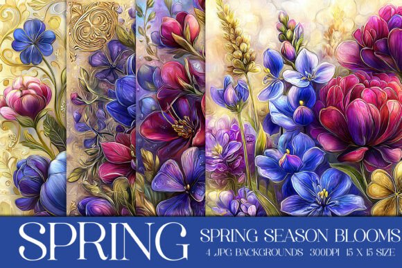 Spring Season Blooms Backgrounds, S13