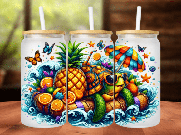 Summer Sea Turtle 16oz Tumbler Wrap PNG: A Strategic Tool for Creative and Business Use