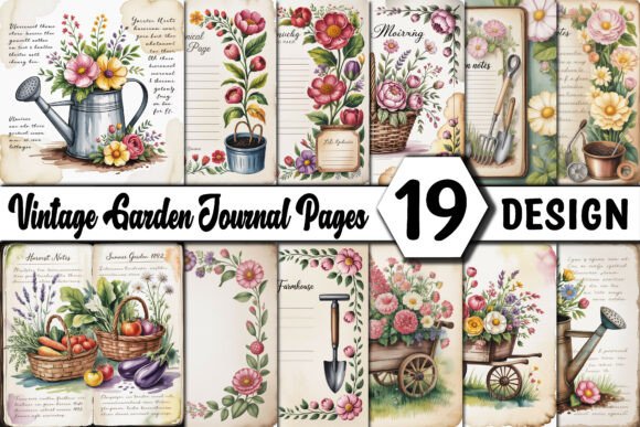 Vintage Garden Journal Pages